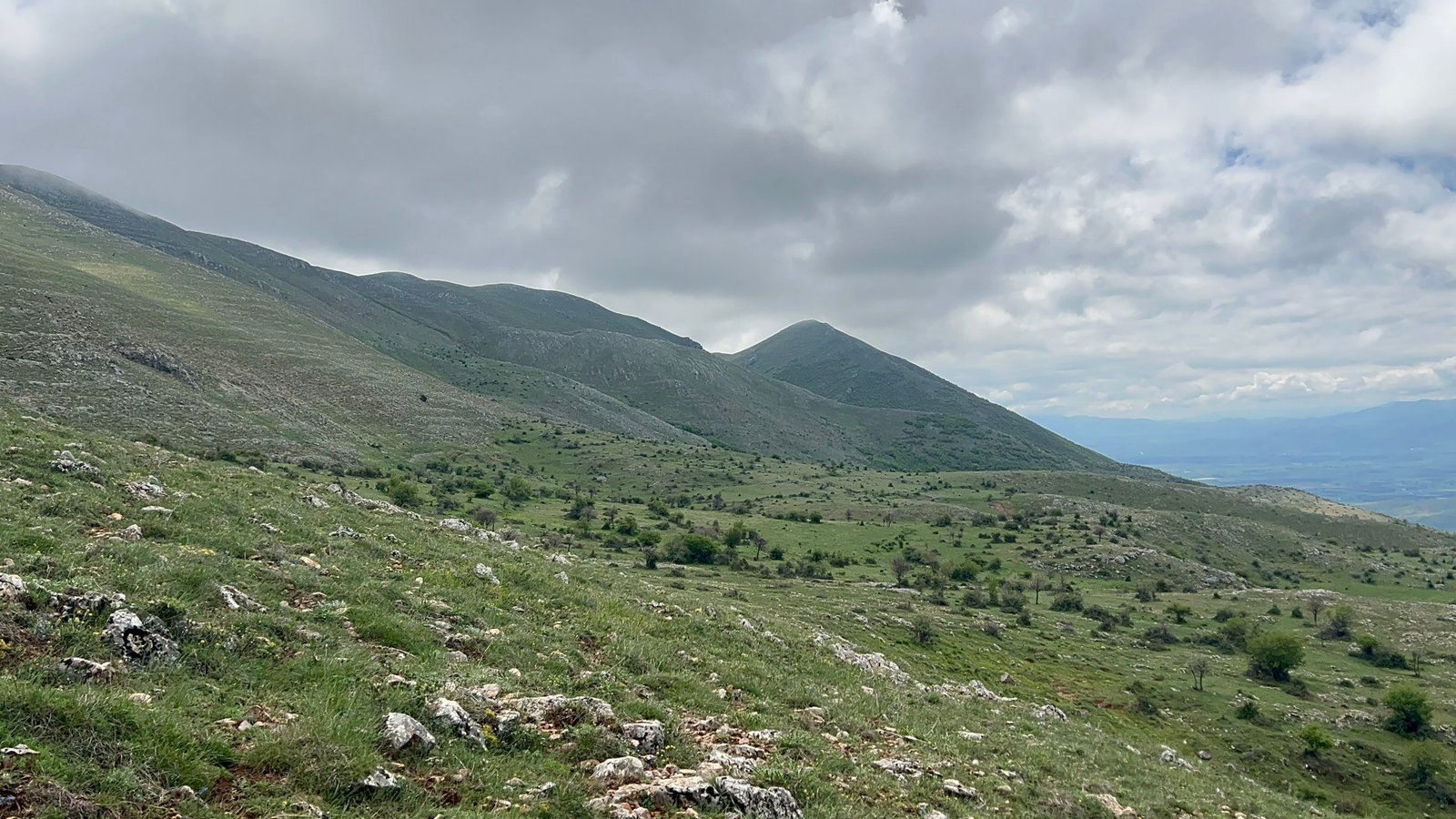 The open rocky ridge of Mali i Thatë (Dry Mountain) above Lake Ohrid, southeastern Albania